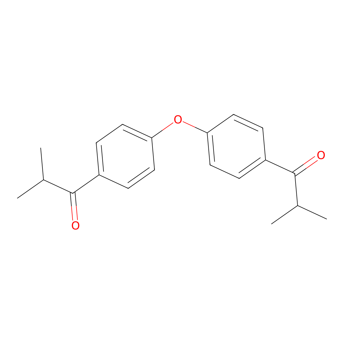 1,1'-(Oxybis(4,1-phenylene))bis(2-methylpropan-1-one) molecular structure, CAS 157891-84-4
