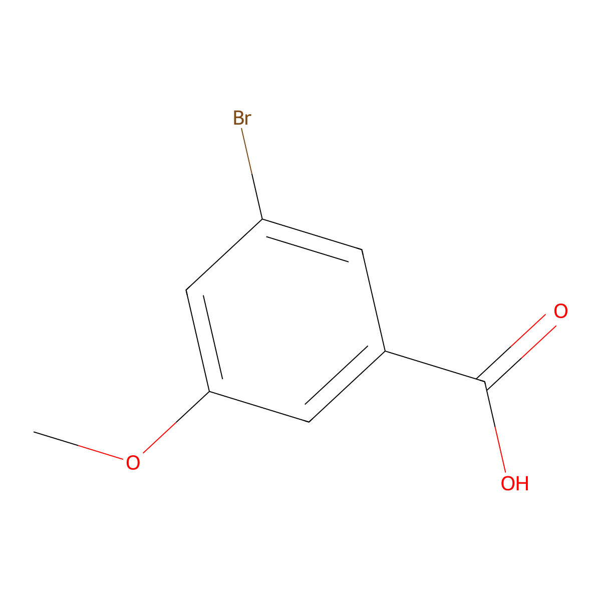 3-Bromo-5-methoxybenzoic acid molecular structure, CAS 157893-14-6