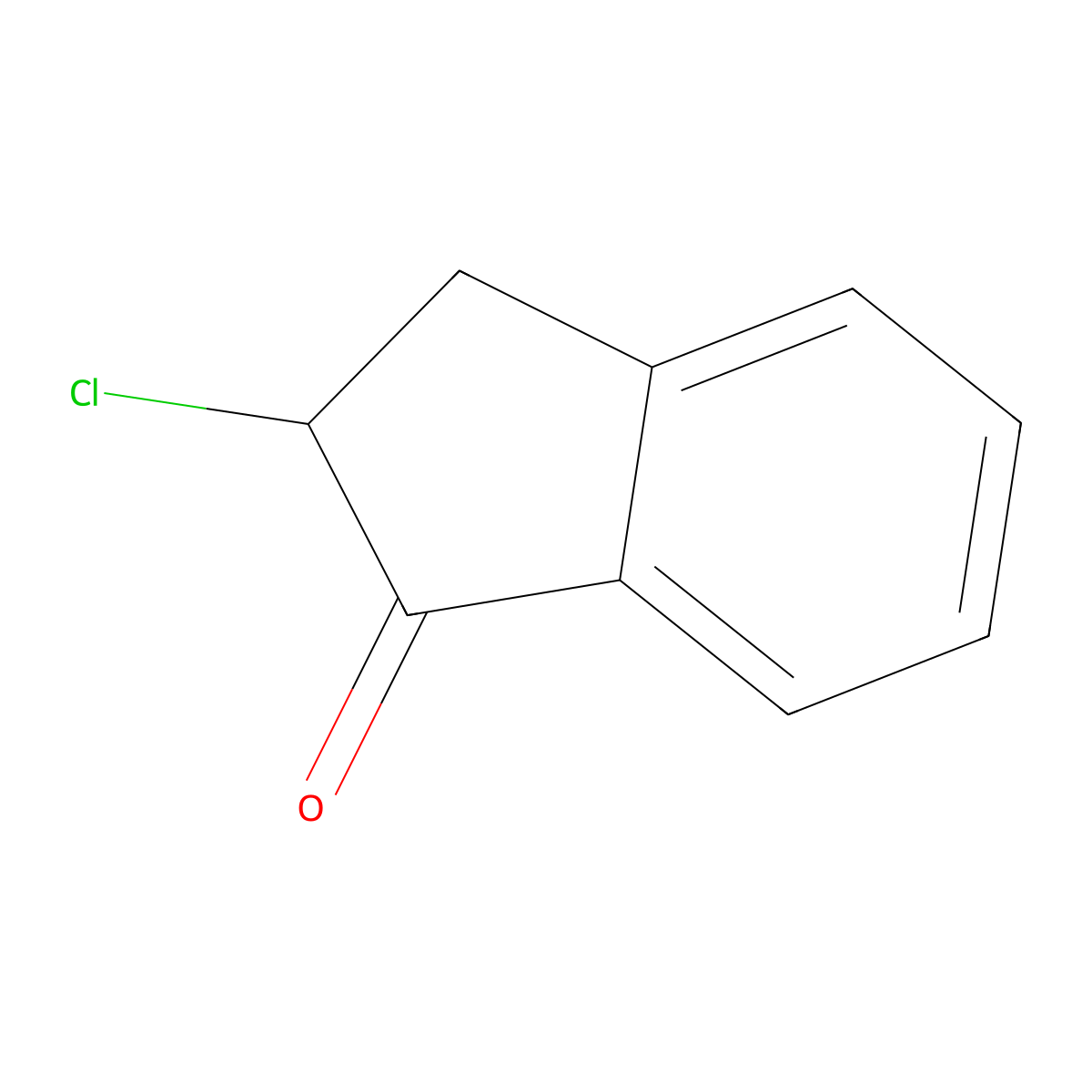 2-Chloro-2,3-dihydro-1H-inden-1-one molecular structure, CAS 1579-14-2