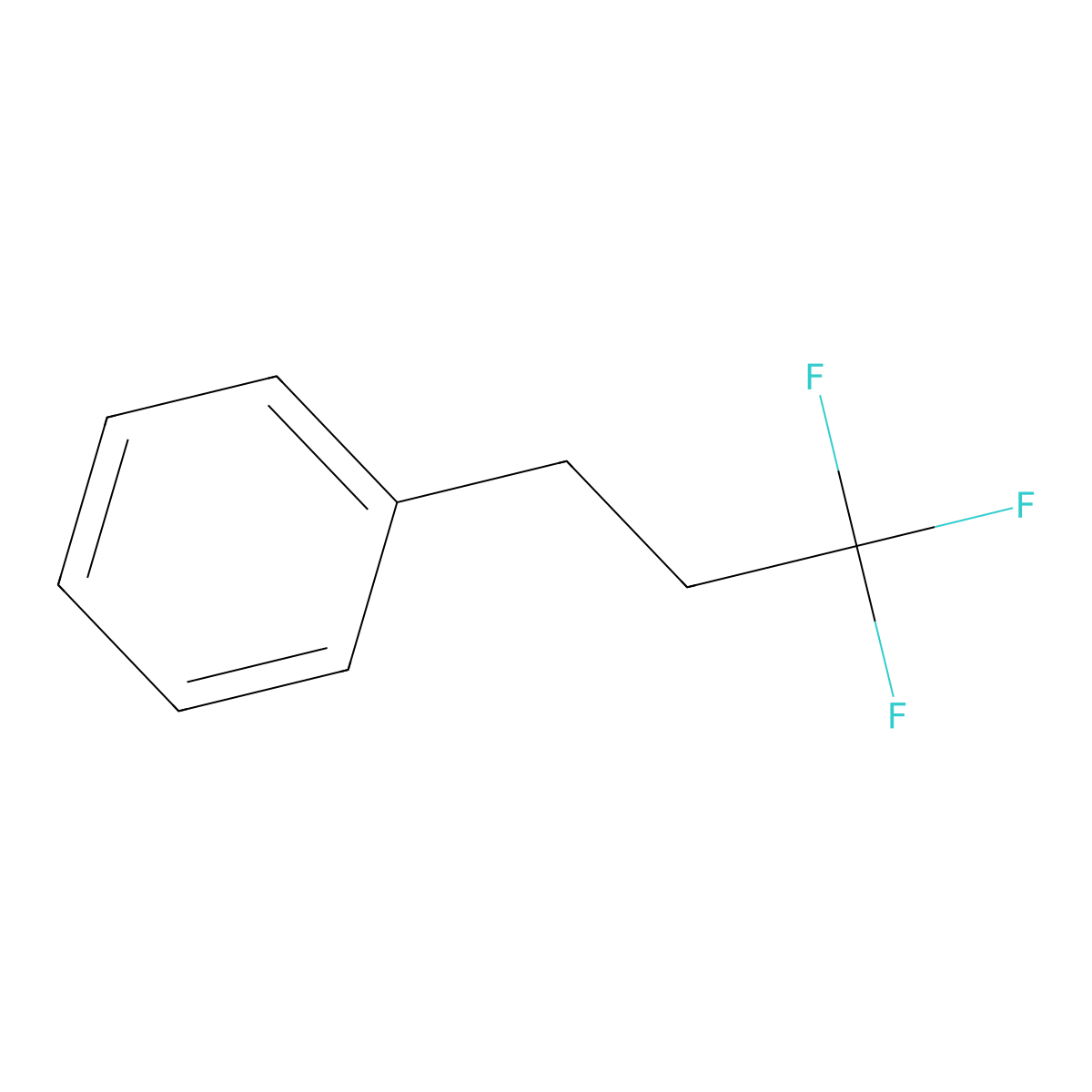 3,3,3-Trifluoropropylbenzene molecular structure, CAS 1579-80-2