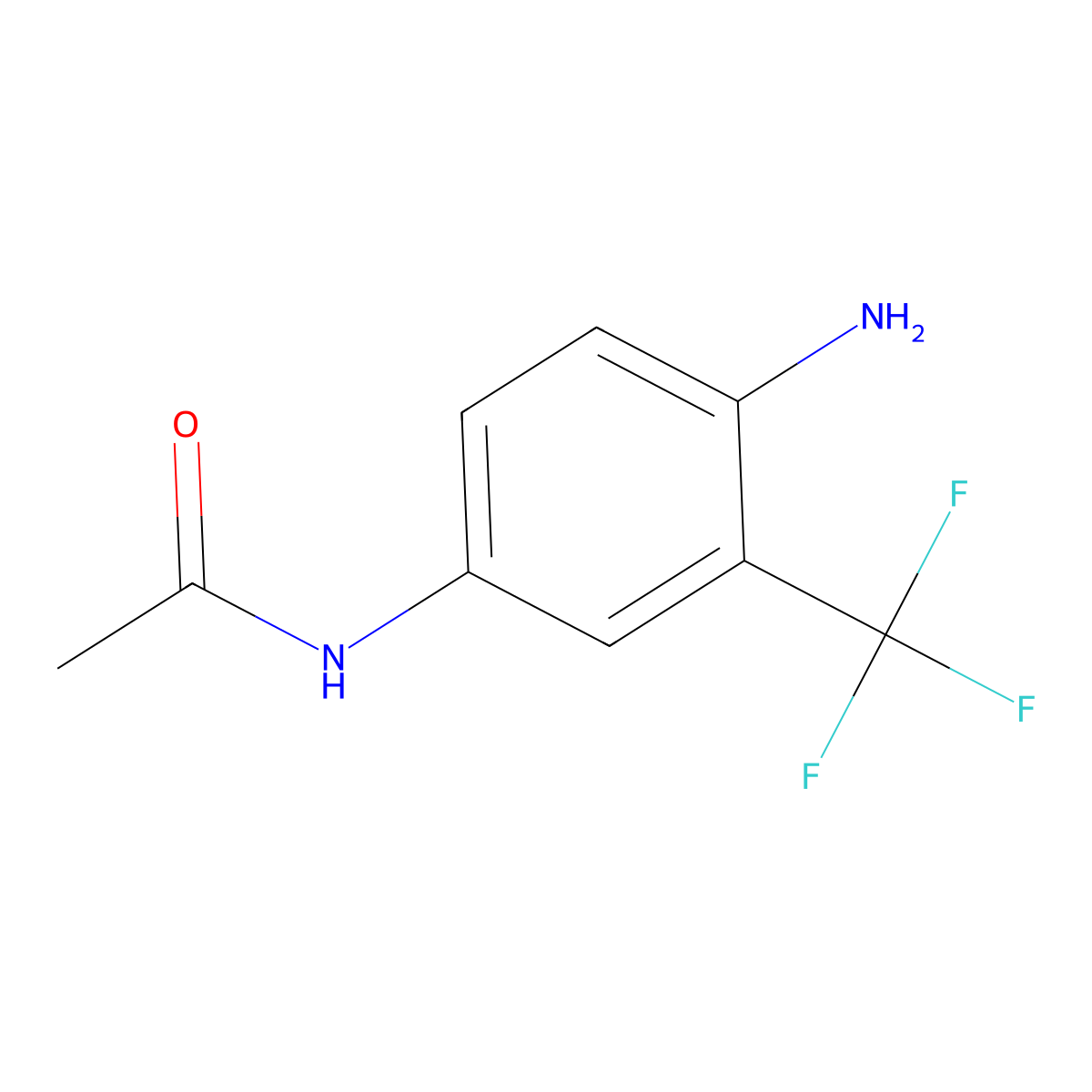 N-(4-Amino-3-(trifluoromethyl)phenyl)acetamide molecular structure, CAS 1579-89-1
