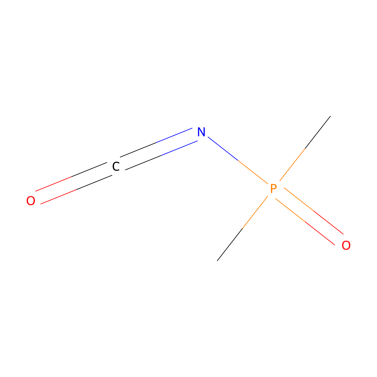 Dimethylphosphinoyl isocyanate molecular structure, CAS 15790-43-9