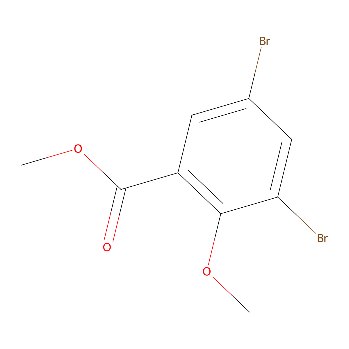 Methyl 3,5-dibromo-2-methoxybenzoate molecular structure, CAS 15790-59-7