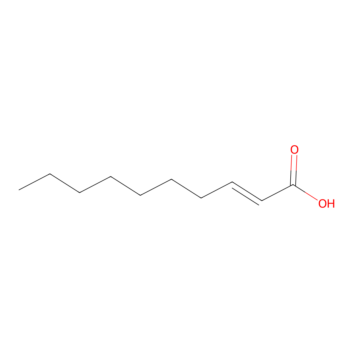 cis-2-Decenoic acid molecular structure, CAS 15790-91-7