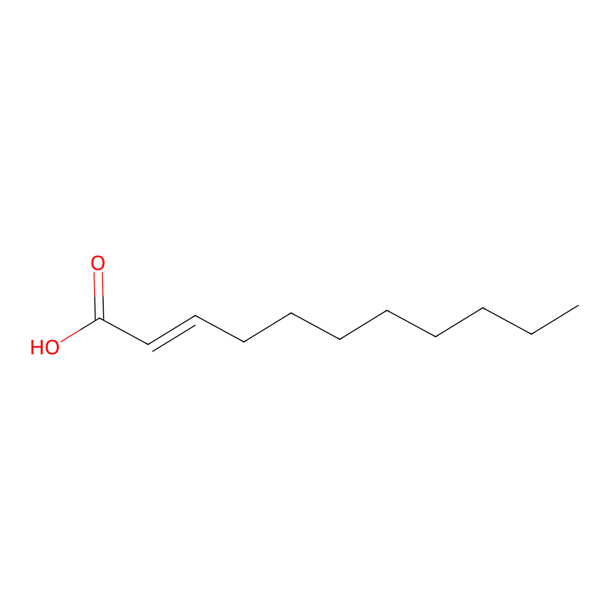 2-Undecenoic Acid molecular structure, CAS 15790-94-0