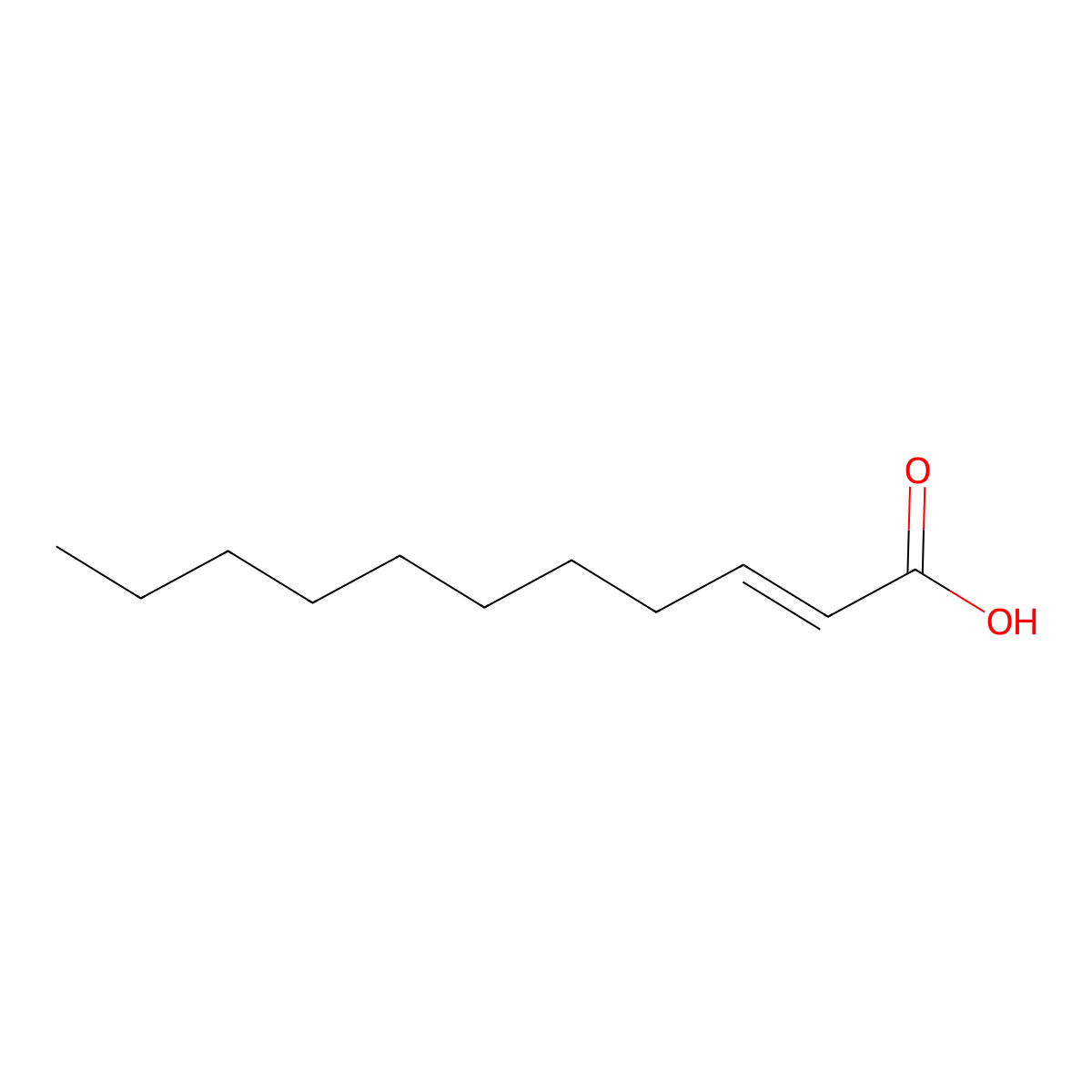 2-Undecenoic Acid molecular structure, CAS 15790-94-0