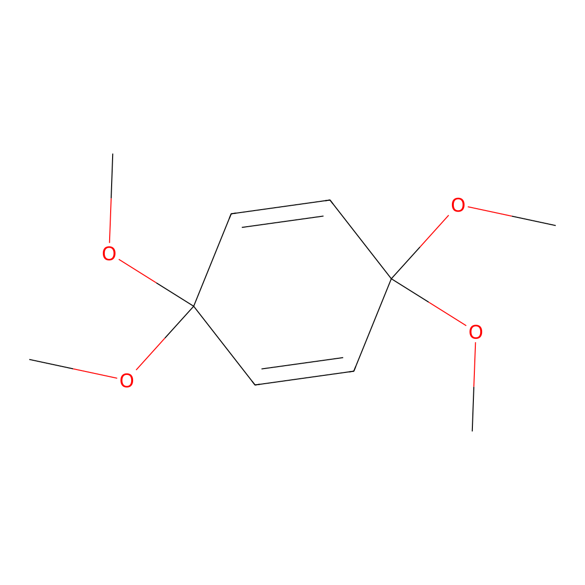 3,3,6,6-Tetramethoxycyclohexa-1,4-diene molecular structure, CAS 15791-03-4