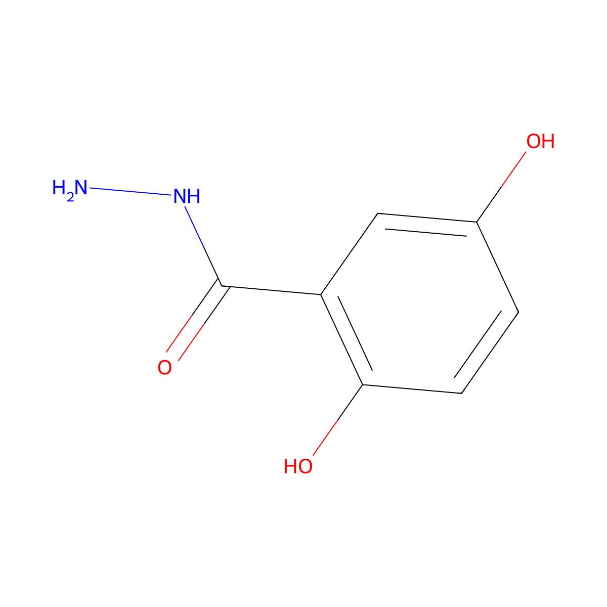 2,5-Dihydroxybenzohydrazide molecular structure, CAS 15791-90-9