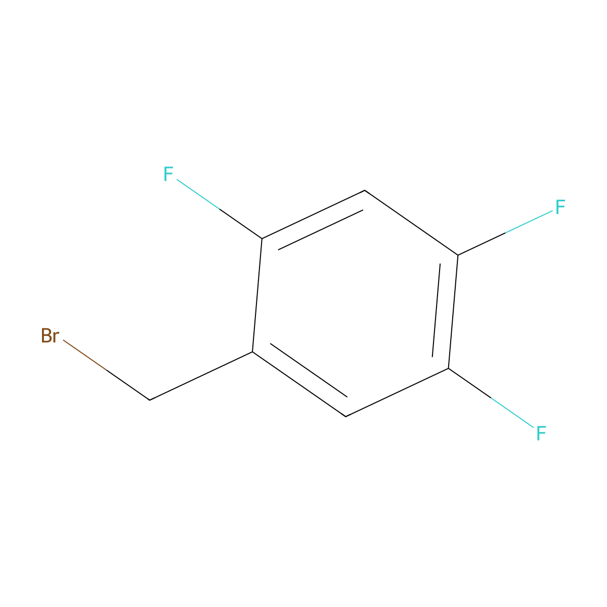2,4,5-Trifluorobenzyl Bromide molecular structure, CAS 157911-56-3