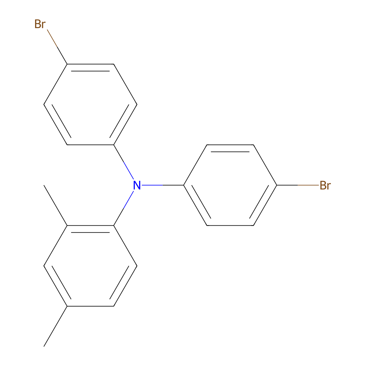 N,N-Bis(4-bromophenyl)-2,4-dimethylaniline molecular structure, CAS 157913-52-5