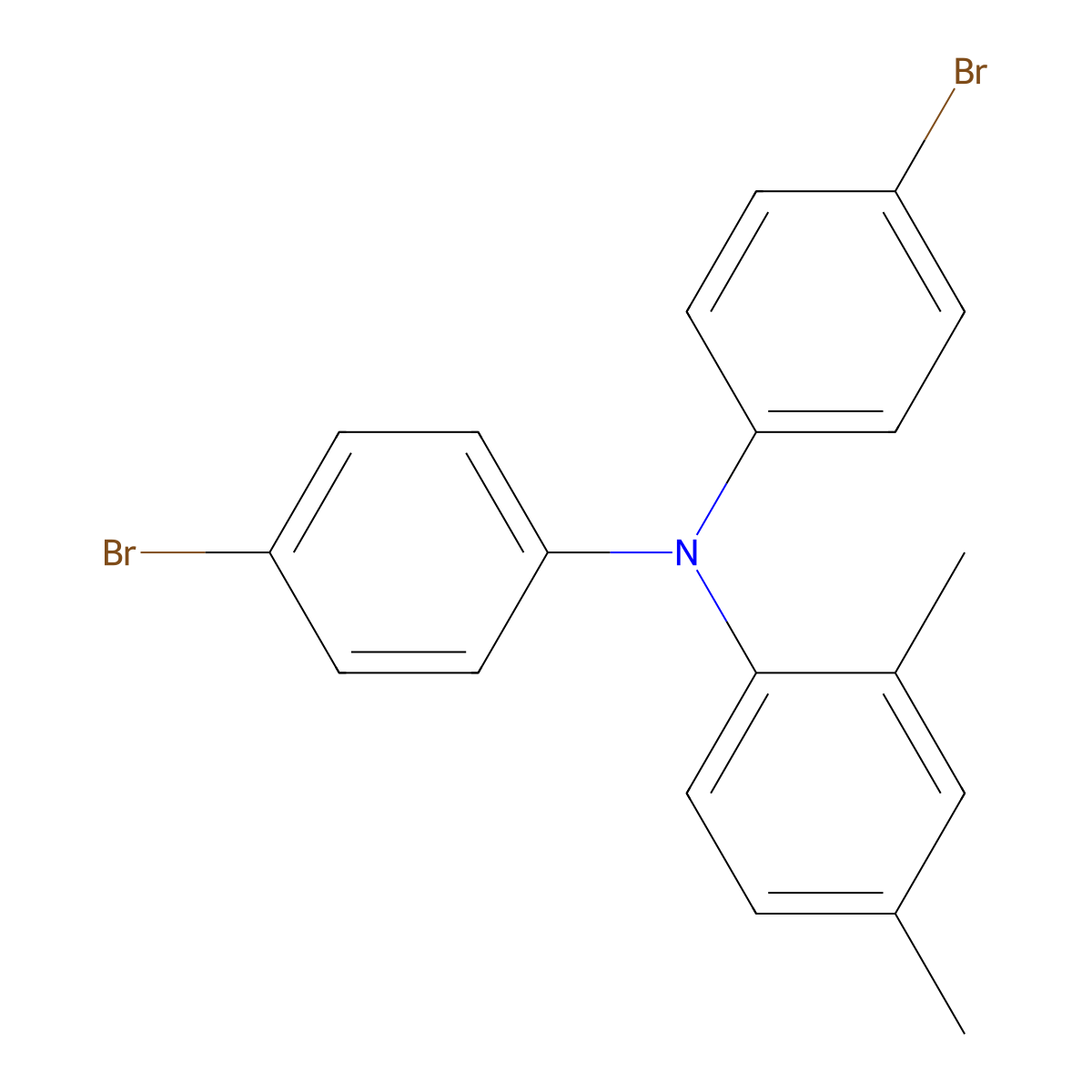 N,N-Bis(4-bromophenyl)-2,4-dimethylaniline molecular structure, CAS 157913-52-5
