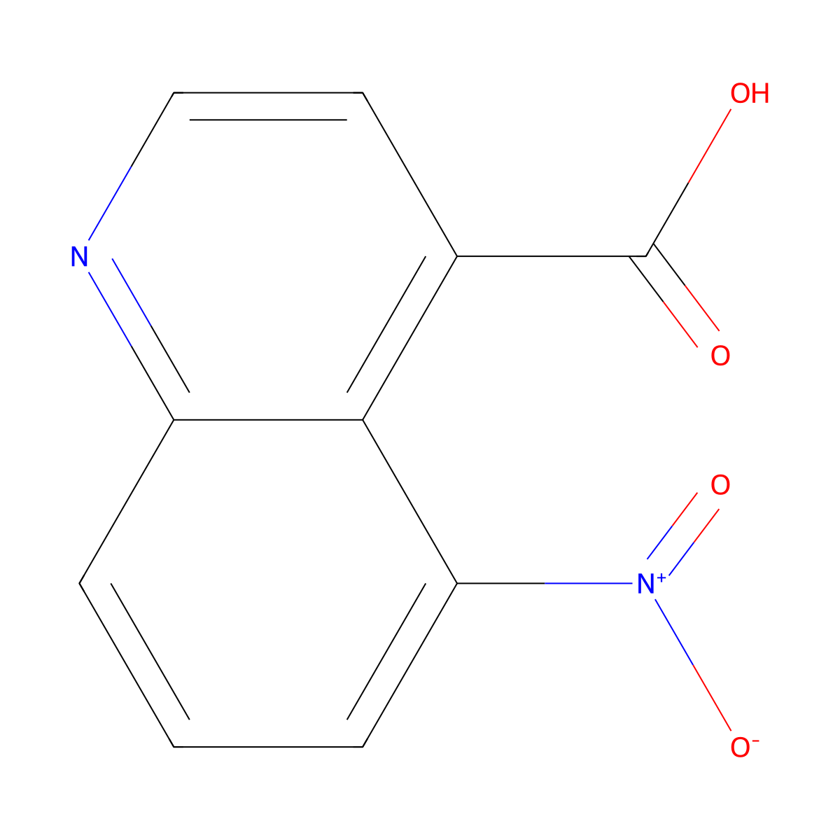 5-Nitro-4-quinolinecarboxylic acid molecular structure, CAS 157915-10-1