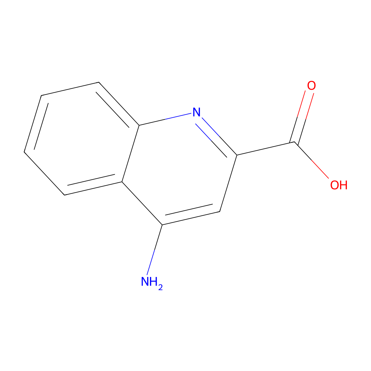 4-Aminoquinoline-2-carboxylic acid molecular structure, CAS 157915-66-7