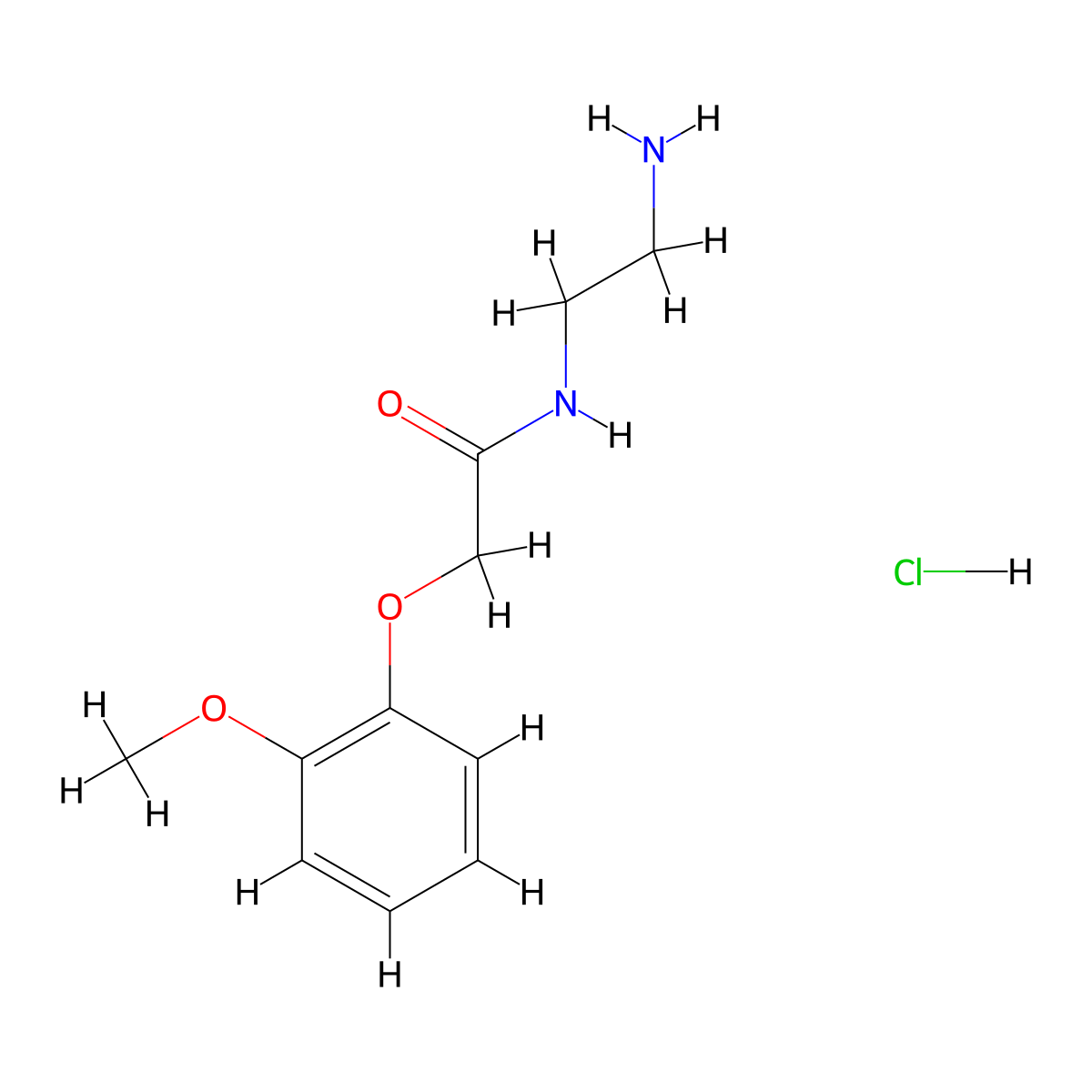 n-(2-Aminoethyl)-2-(2-methoxyphenoxy)acetamide hydrochloride molecular structure, CAS 1579173-73-1