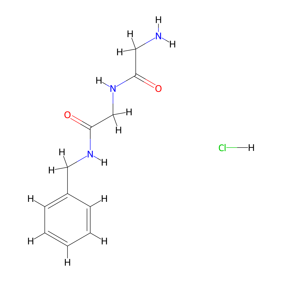 2-amino-N-((benzylcarbamoyl)methyl)acetamide hydrochloride molecular structure, CAS 1579198-56-3