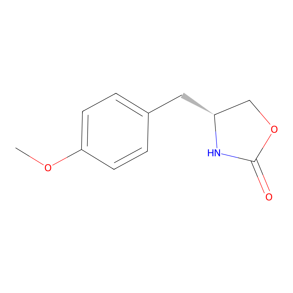 (4R)-4-[(4-methoxyphenyl)methyl]-1,3-oxazolidin-2-one molecular structure, CAS 157922-11-7