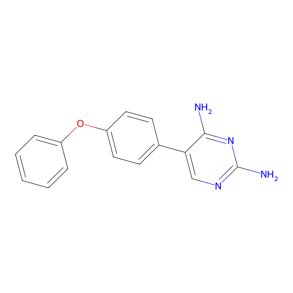 5-(4-Phenoxyphenyl)-2,4-pyrimidinediamine molecular structure, CAS 157924-47-5
