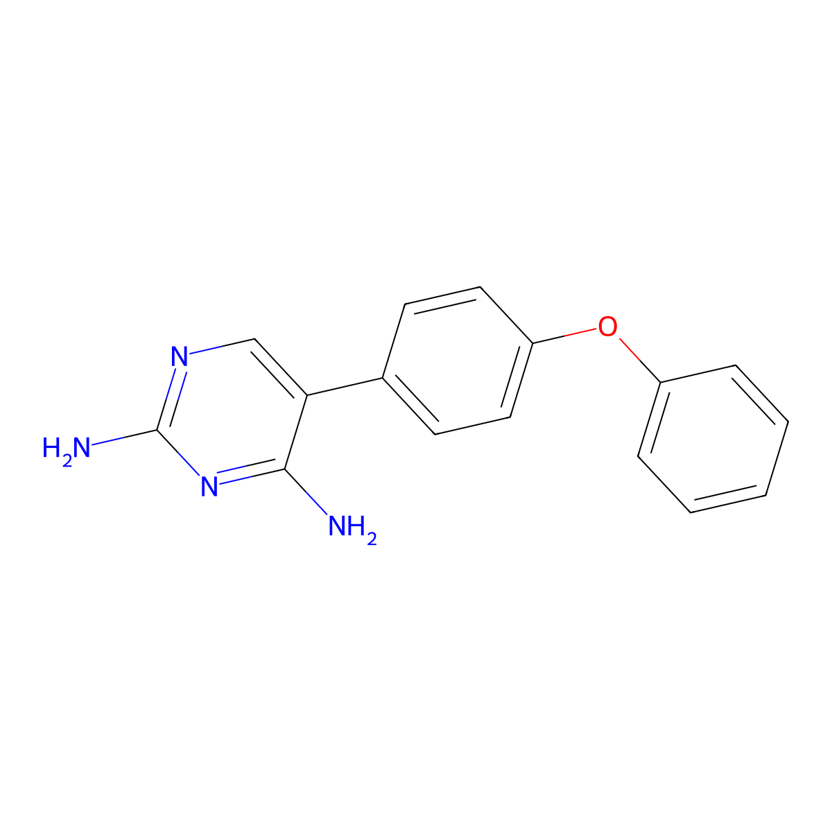 5-(4-Phenoxyphenyl)-2,4-pyrimidinediamine molecular structure, CAS 157924-47-5