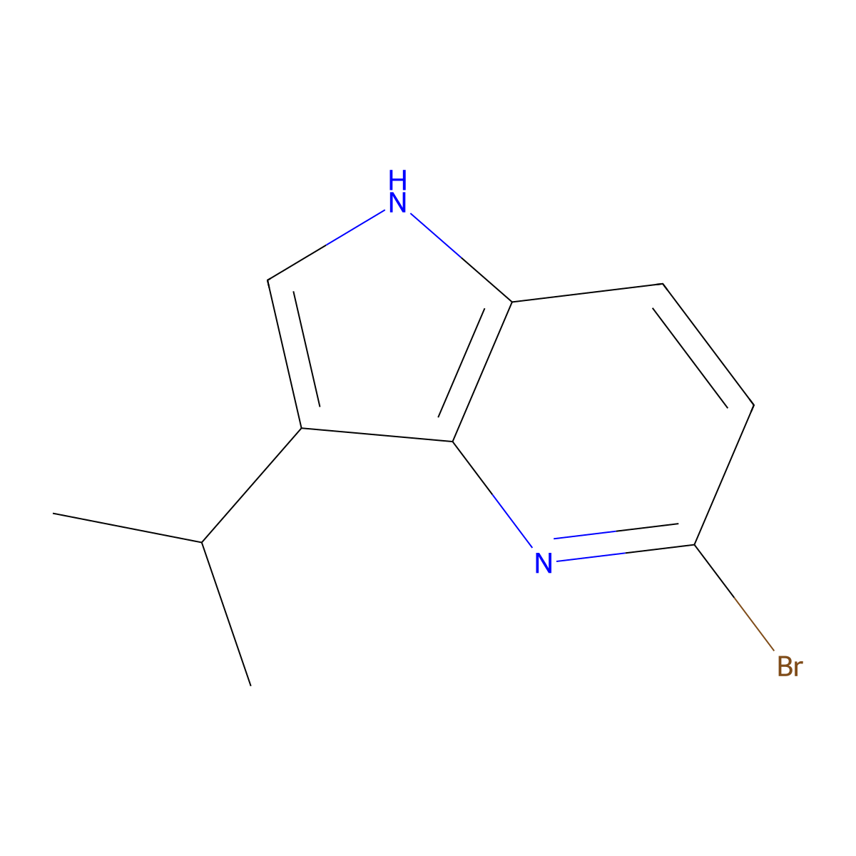5-Bromo-3-isopropyl-1H-pyrrolo[3,2-b]pyridine molecular structure, CAS 1579248-79-5