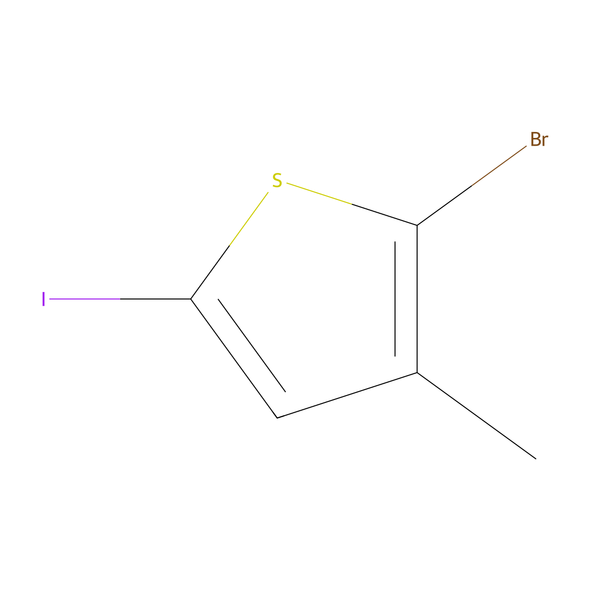 2-Bromo-5-iodo-3-methylthiophene molecular structure, CAS 157925-12-7