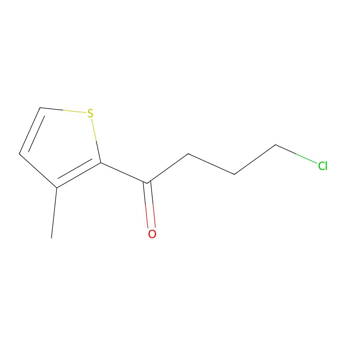 4-Chloro-1-(3-methylthiophen-2-yl)butan-1-one molecular structure, CAS 157925-24-1