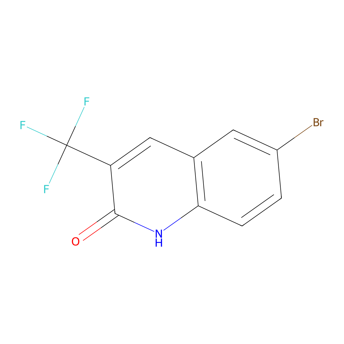 6-Bromo-3-(trifluoromethyl)quinolin-2(1H)-one molecular structure, CAS 1579270-42-0