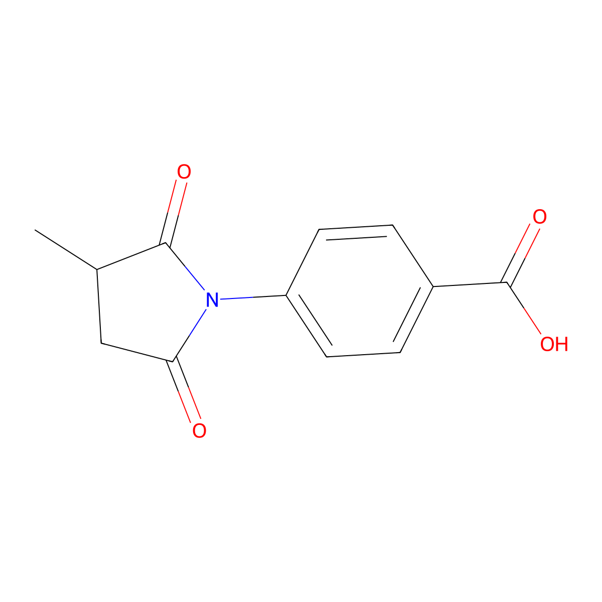 4-(3-Methyl-2,5-dioxo-pyrrolidin-1-yl)-benzoic acid molecular structure, CAS 157928-79-5