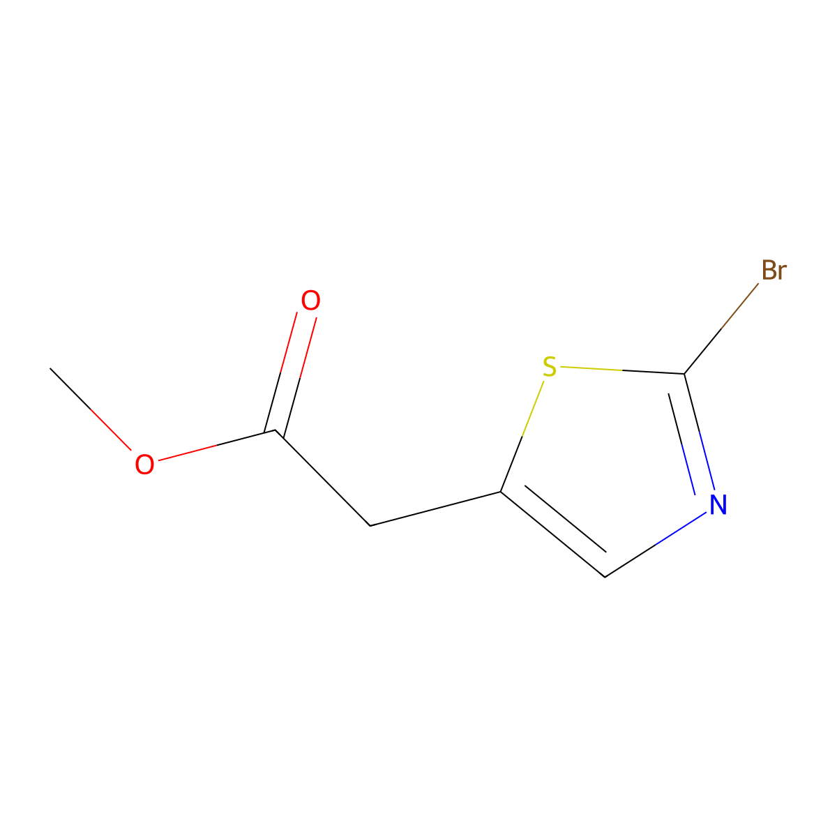 Methyl 2-(2-bromothiazol-5-yl)acetate molecular structure, CAS 1579295-12-7