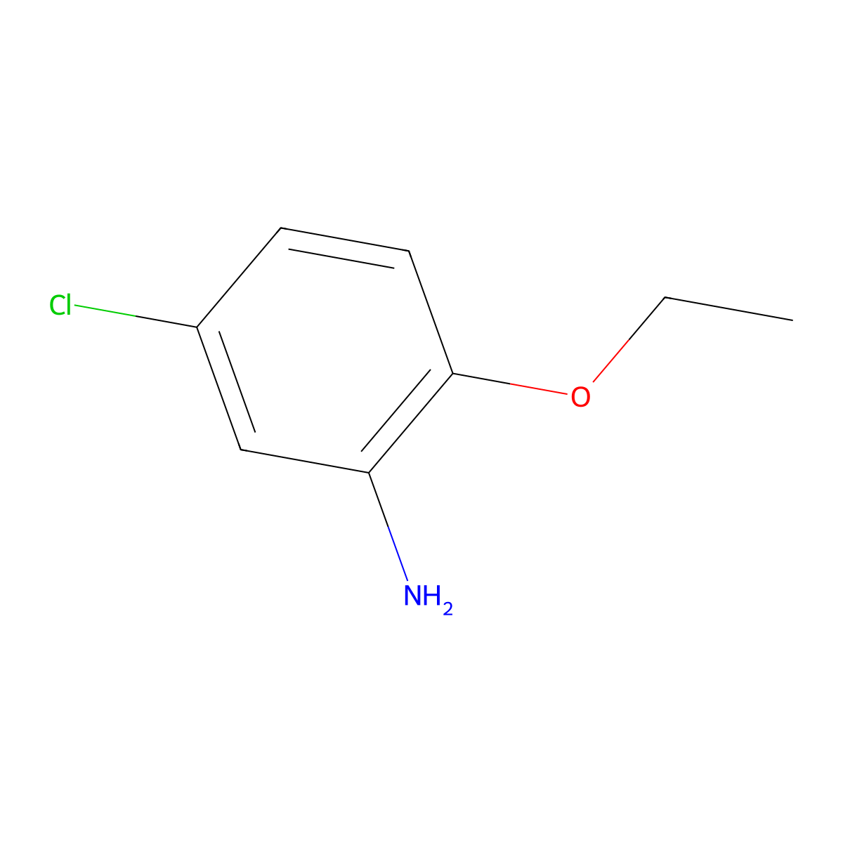 5-Chloro-2-ethoxyaniline molecular structure, CAS 15793-48-3