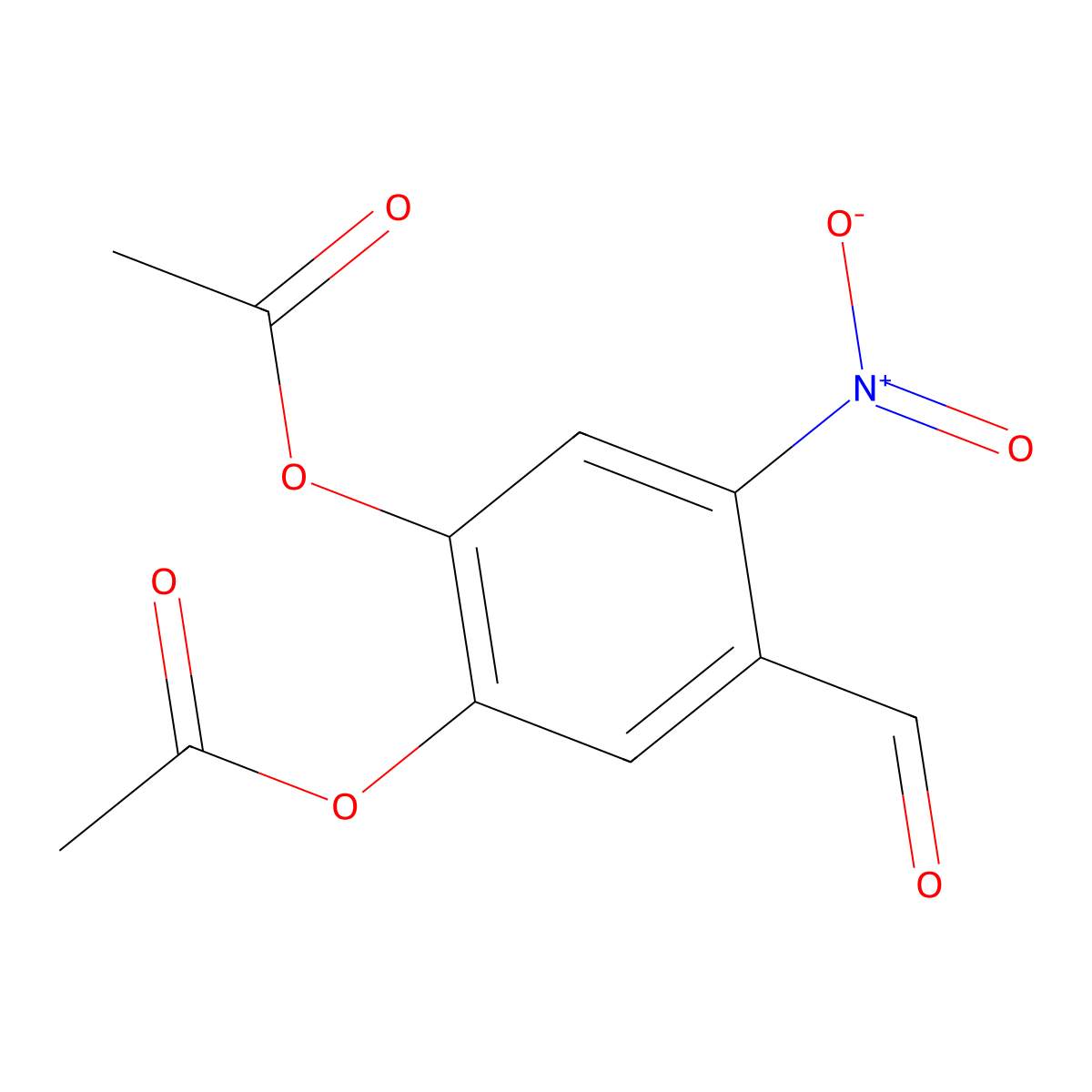 2-(Acetyloxy)-5-formyl-4-nitrophenyl acetate molecular structure, CAS 15794-35-1