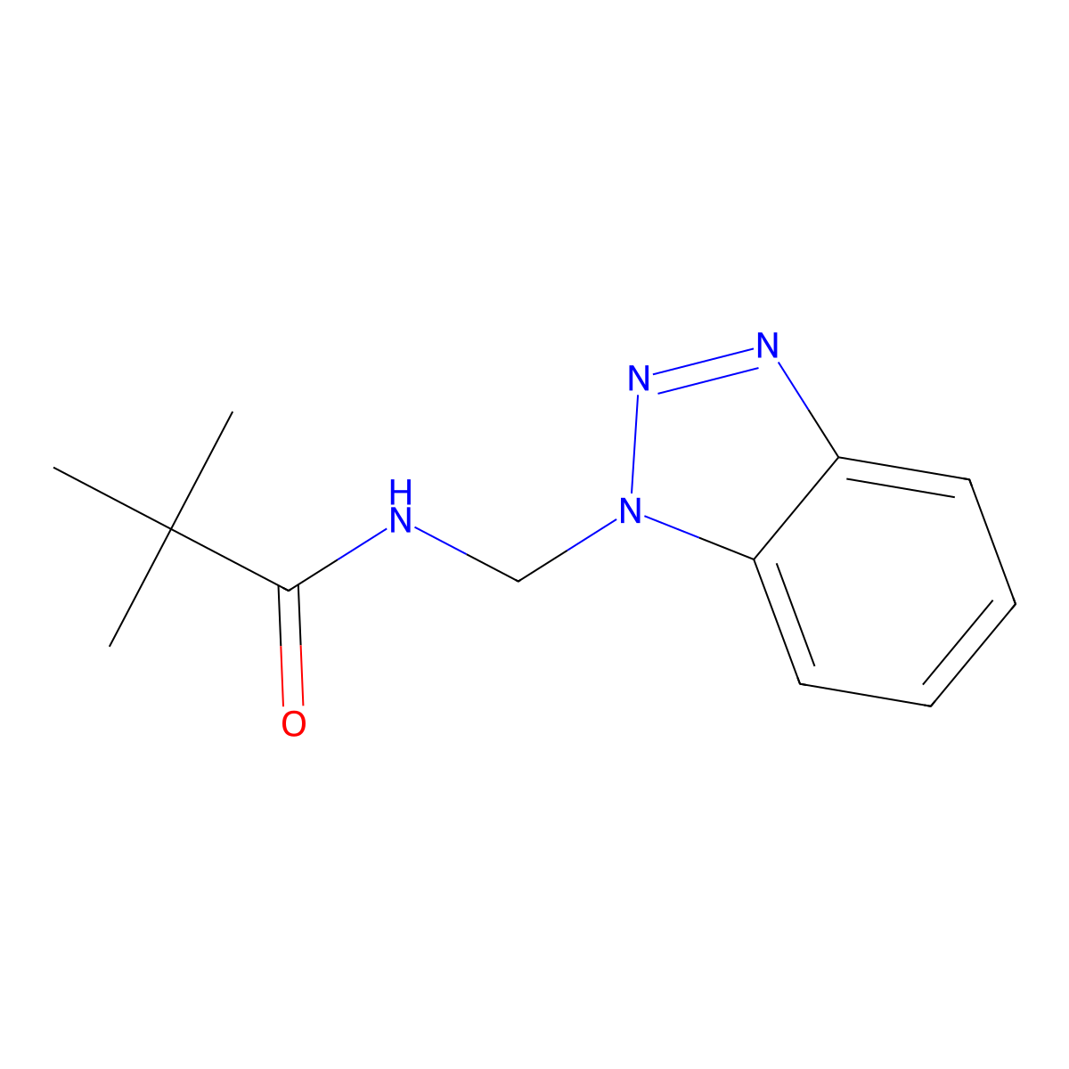 N-(1H-1,2,3-Benzotriazol-1-ylmethyl)-2,2-dimethylpropanamide molecular structure, CAS 157944-76-8