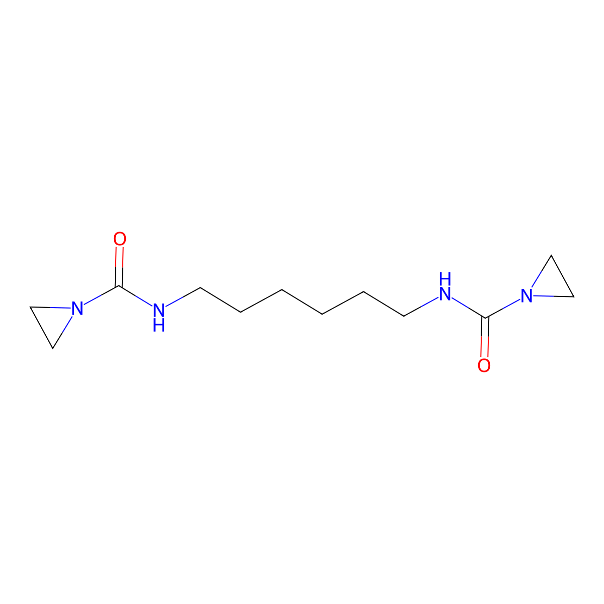 N,N'-Hexamethylene-1,6-bis(1-aziridinecarboxamide) molecular structure, CAS 157948-35-1