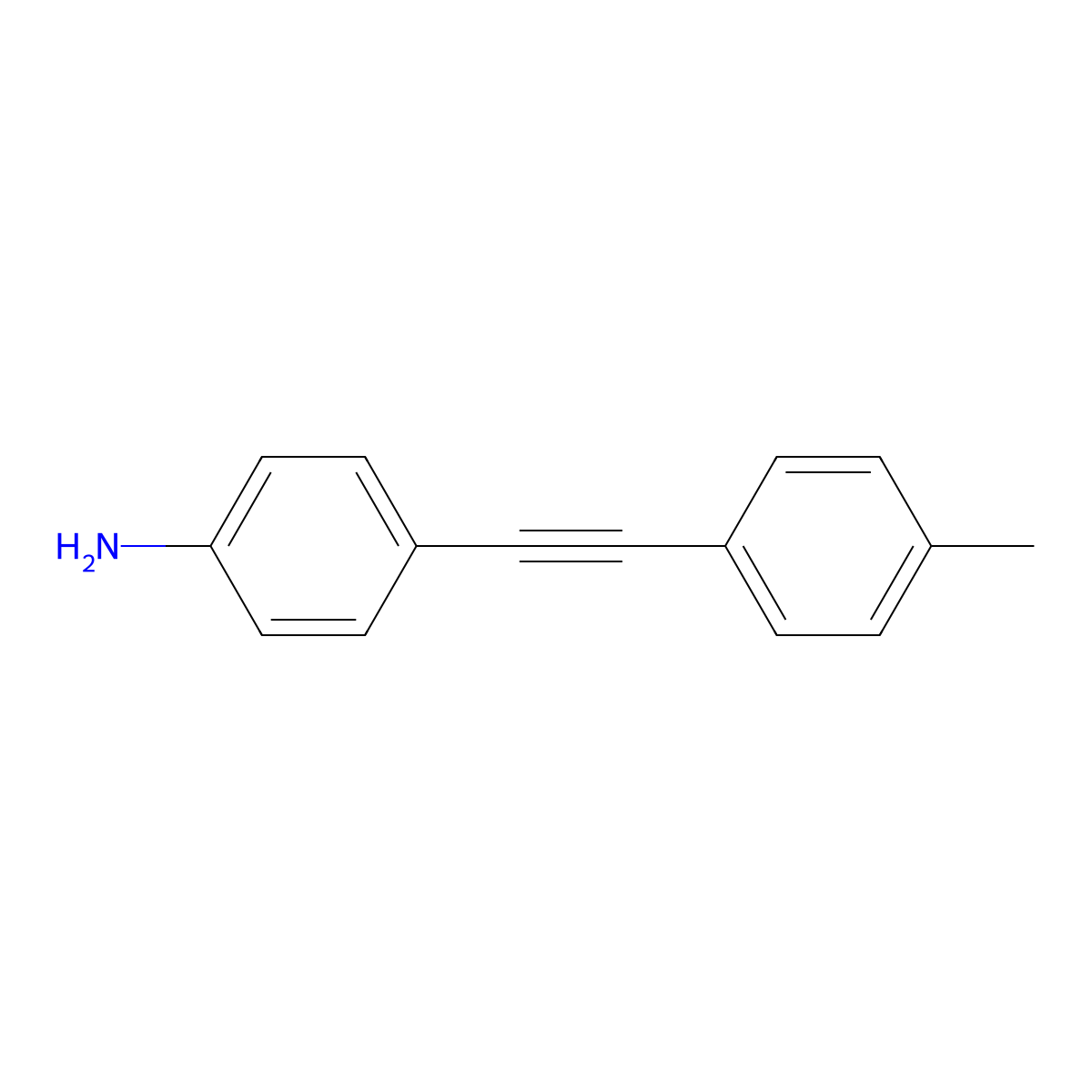 4-[(4-Methylphenyl)ethynyl]aniline molecular structure, CAS 15795-03-6