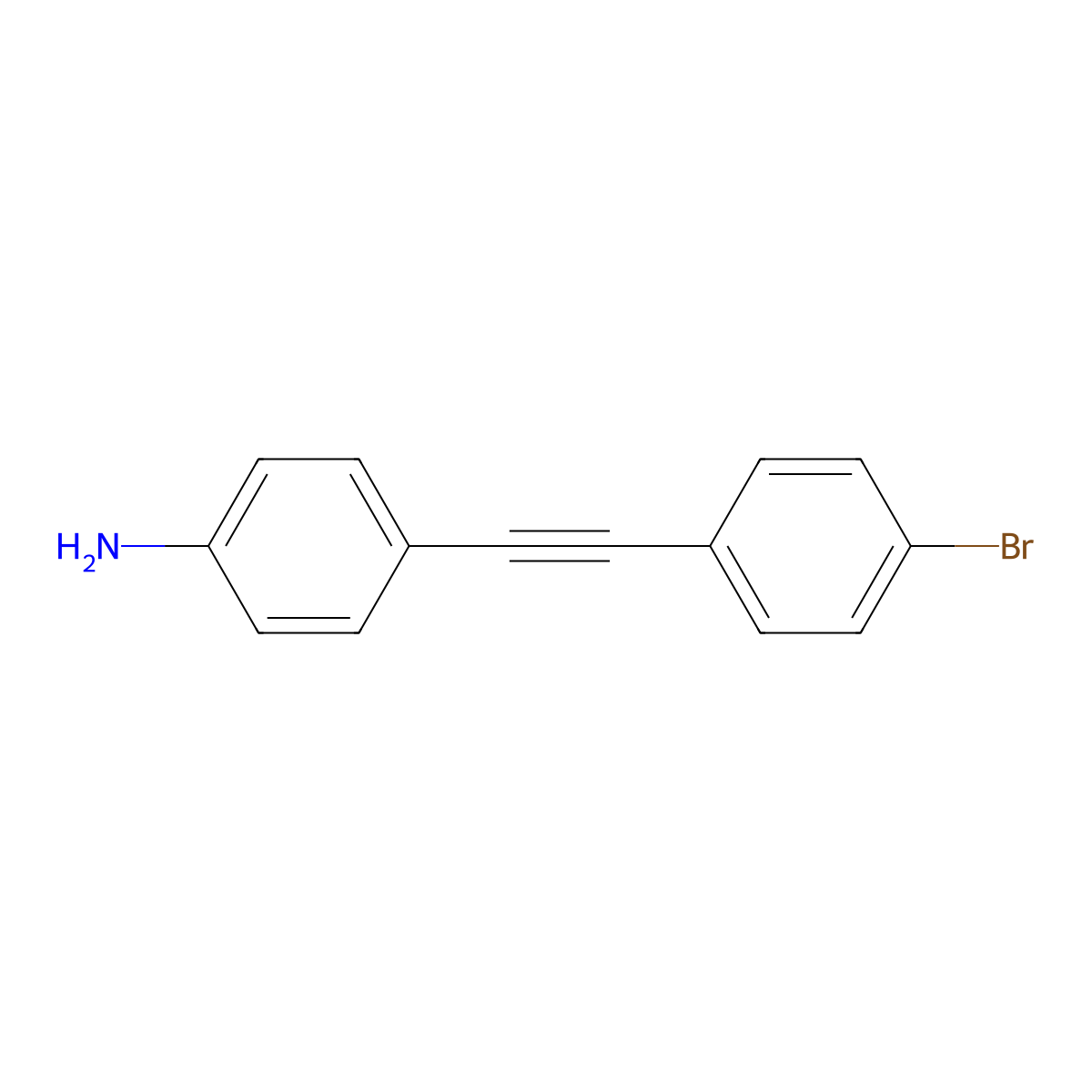 4-Amino-4'-bromotolane molecular structure, CAS 15795-04-7