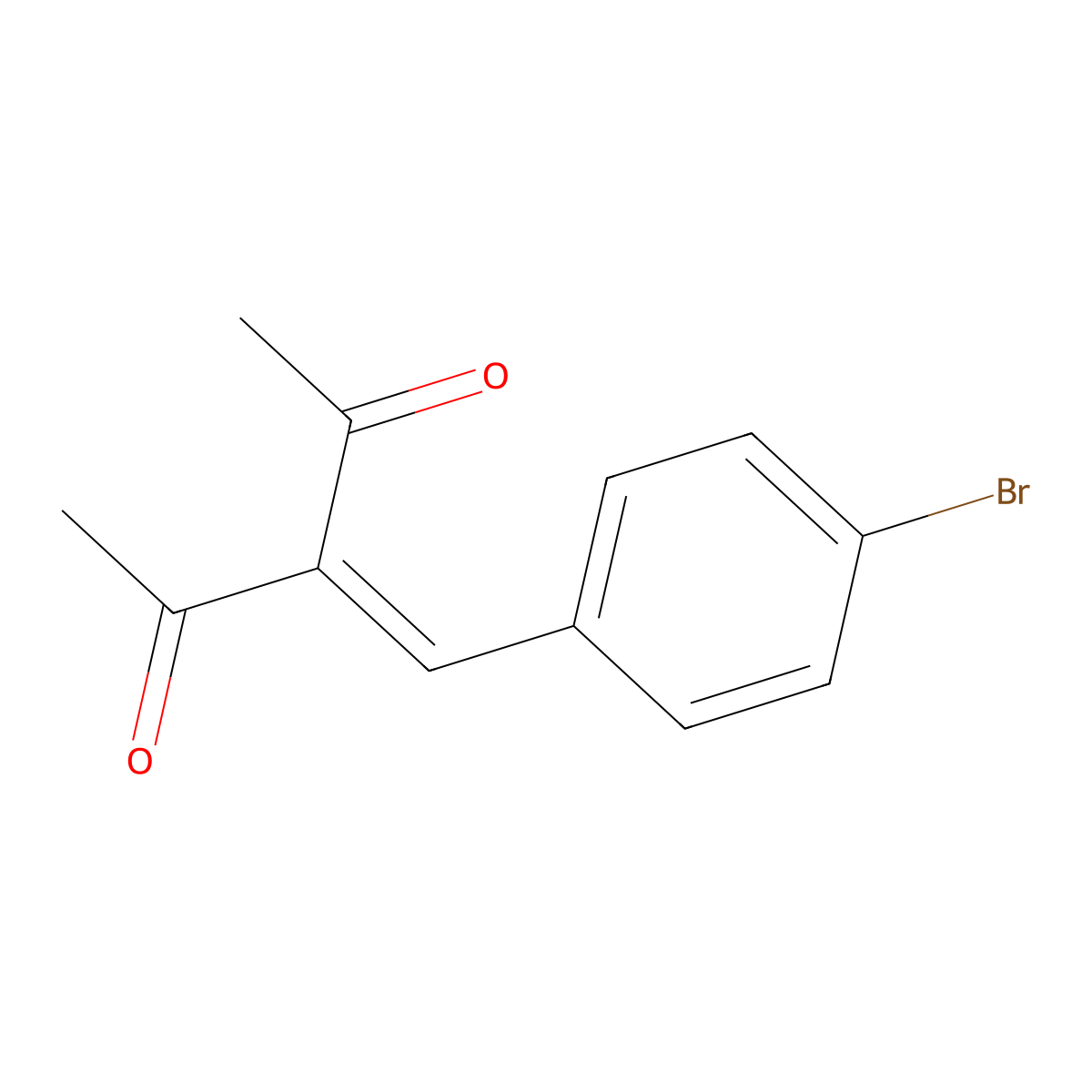 3-(4-Bromobenzylidene)-2,4-pentanedione molecular structure, CAS 15795-19-4