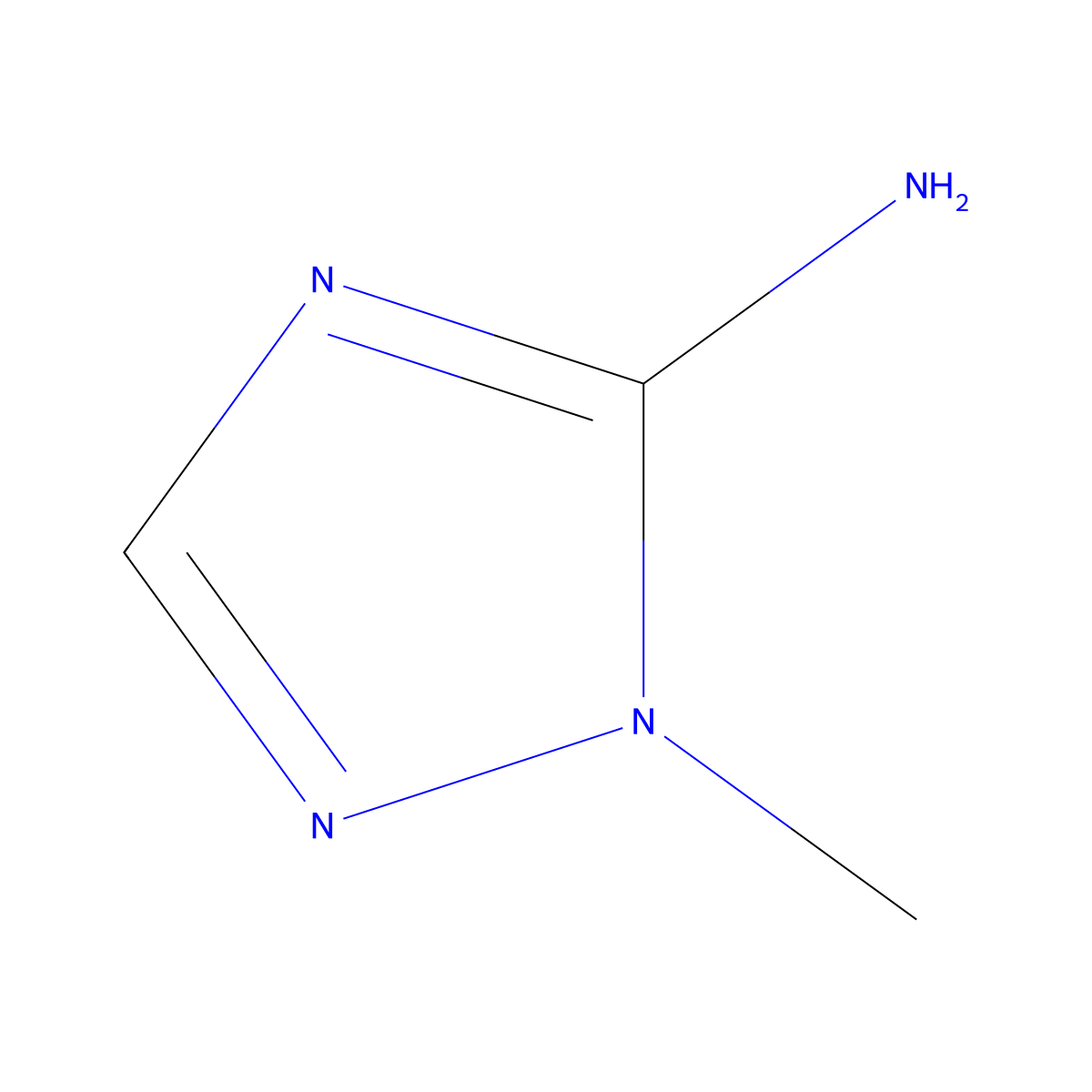 1-methyl-1H-1,2,4-triazol-5-amine molecular structure, CAS 15795-39-8