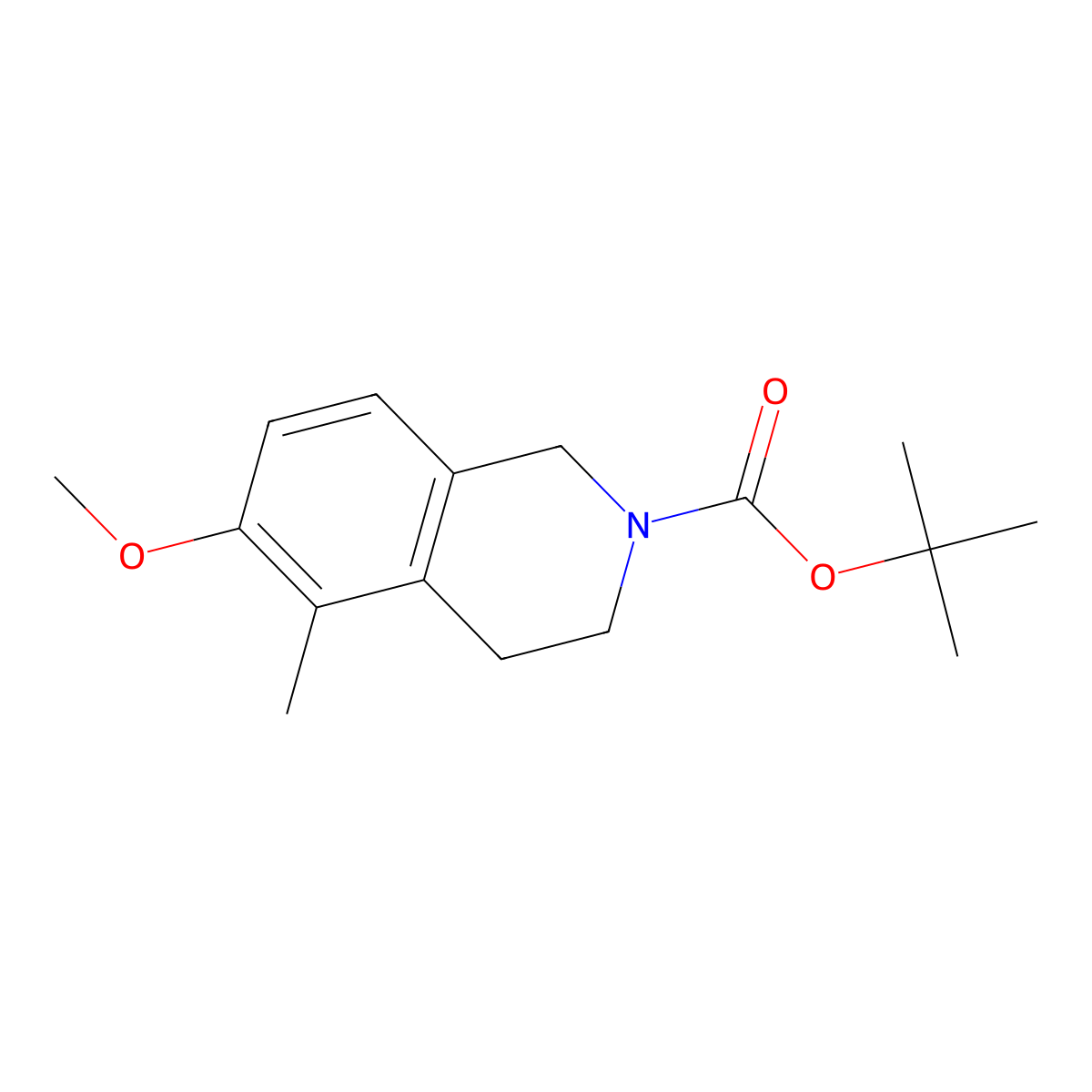tert-butyl 6-methoxy-5-methyl-3,4-dihydro-1H-isoquinoline-2-carboxylate molecular structure, CAS 1579517-39-7