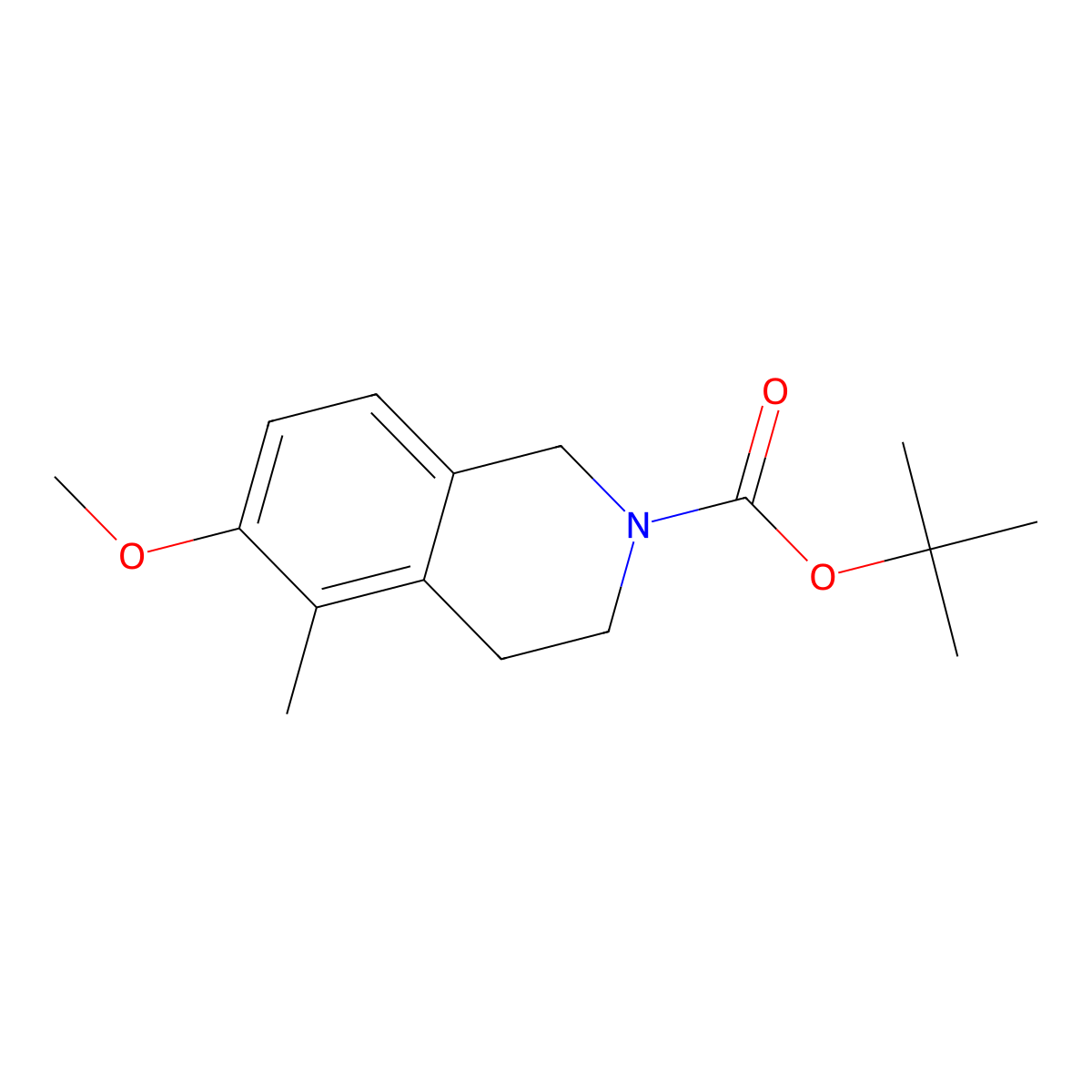 tert-butyl 6-methoxy-5-methyl-3,4-dihydro-1H-isoquinoline-2-carboxylate molecular structure, CAS 1579517-39-7