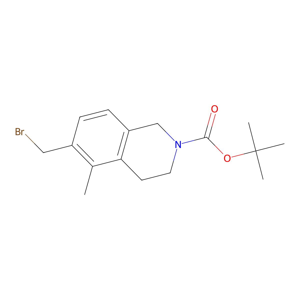tert-Butyl 6-(bromomethyl)-5-methyl-3,4-dihydroisoquinoline-2(1H)-carboxylate molecular structure, CAS 1579517-44-4