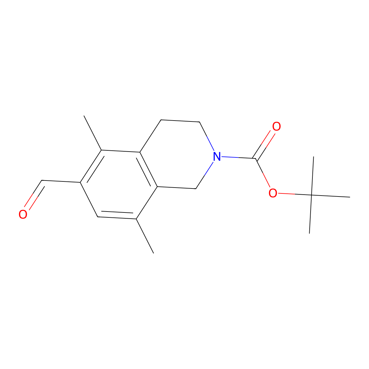 tert-butyl 6-formyl-5,8-dimethyl-3,4-dihydro-1H-isoquinoline-2-carboxylate molecular structure, CAS 1579518-08-3