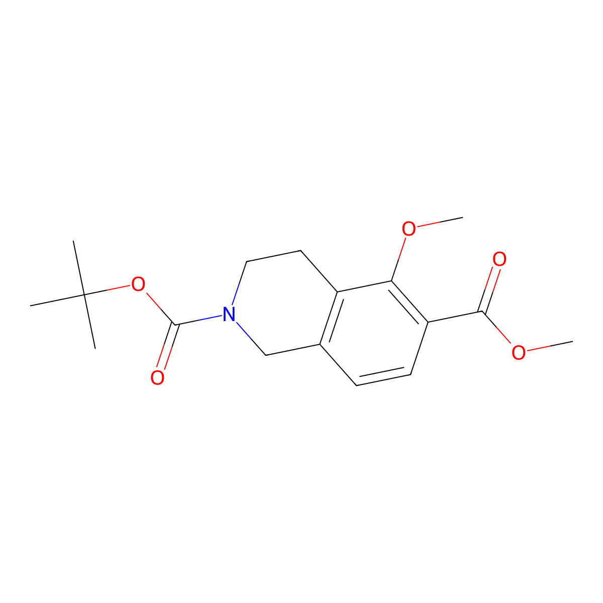 2-O-tert-butyl 6-O-methyl 5-methoxy-3,4-dihydro-1H-isoquinoline-2,6-dicarboxylate molecular structure, CAS 1579518-57-2