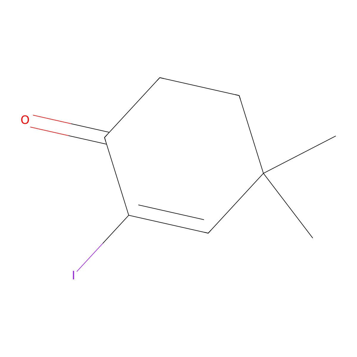 2-Iodo-4,4-dimethylcyclohex-2-enone molecular structure, CAS 157952-85-7