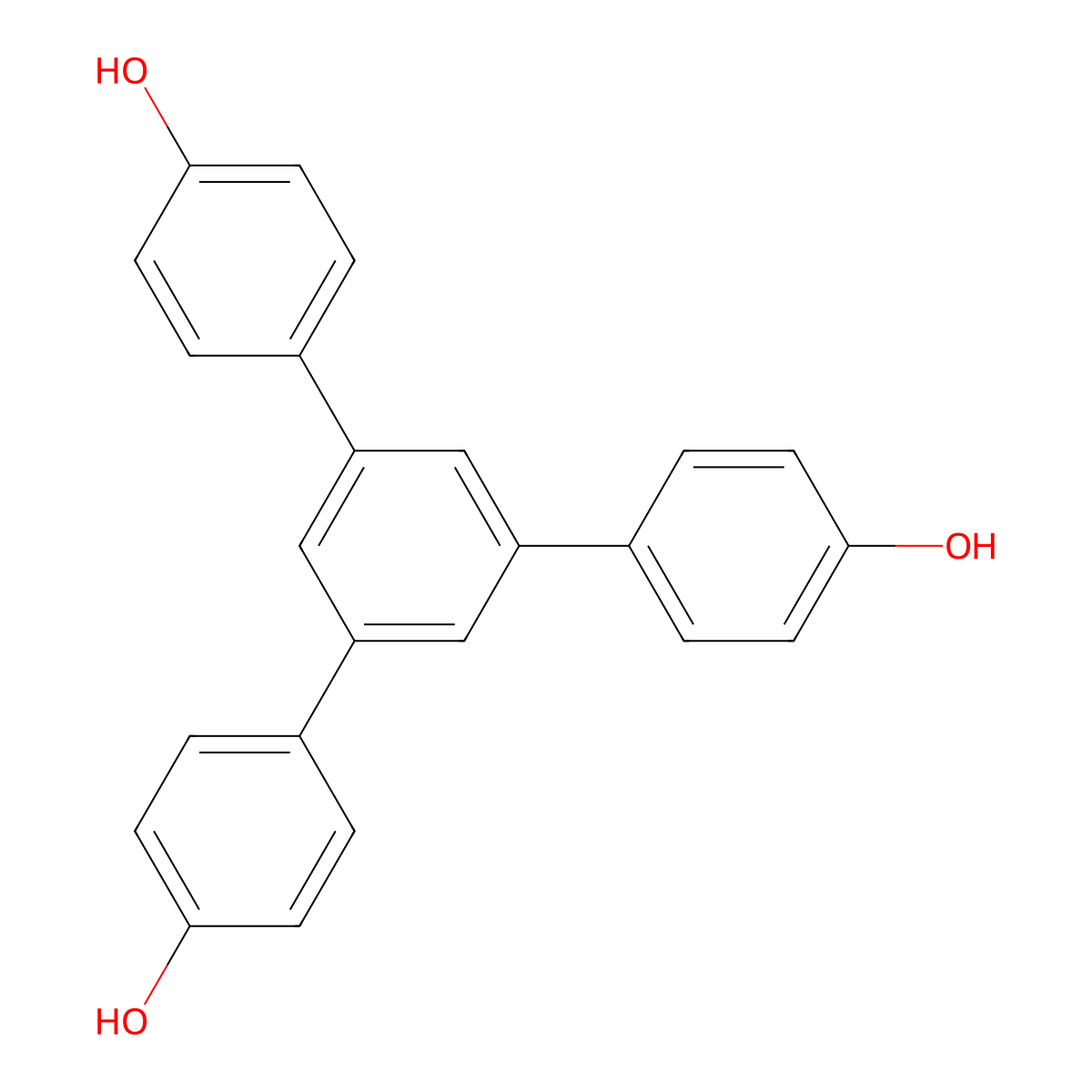 1,3,5-Tris(4-hydroxyphenyl)benzene molecular structure, CAS 15797-52-1