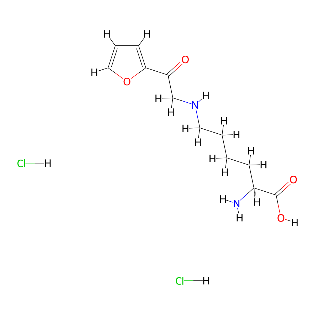 Furosine dihydrochloride molecular structure, CAS 157974-36-2
