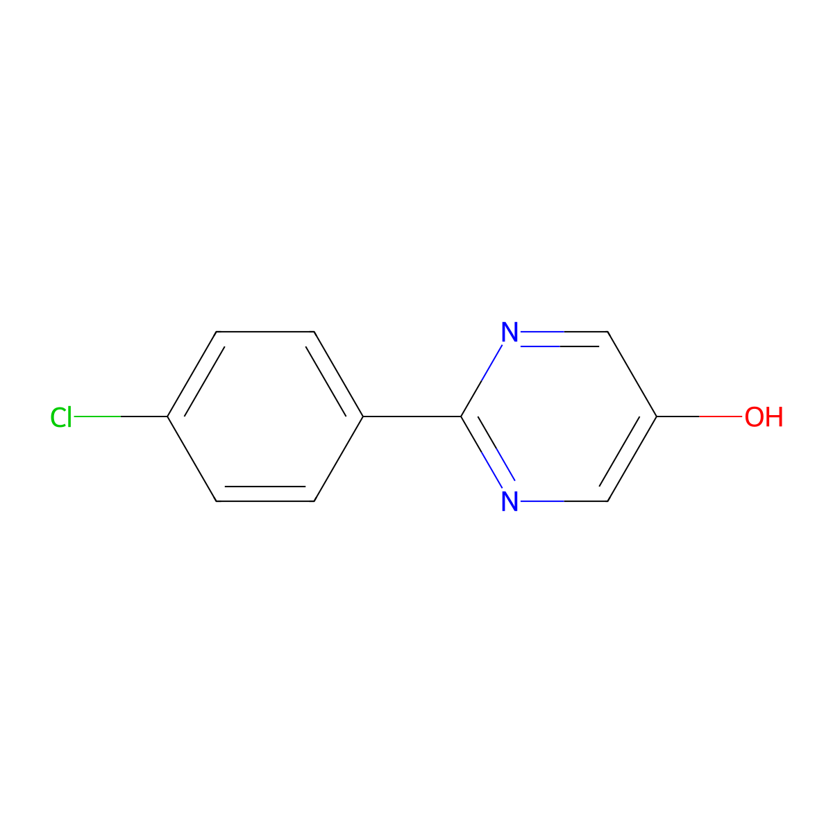 2-(4-Chlorophenyl)pyrimidin-5-ol molecular structure, CAS 157978-08-0