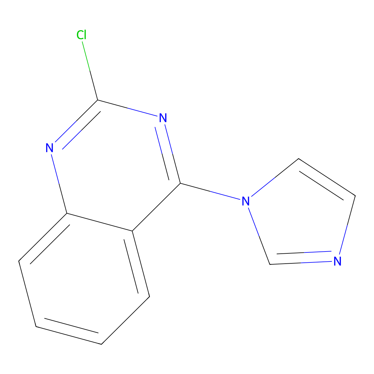 2-Chloro-4-(1-imidazolyl)-quinazoline molecular structure, CAS 157980-25-1