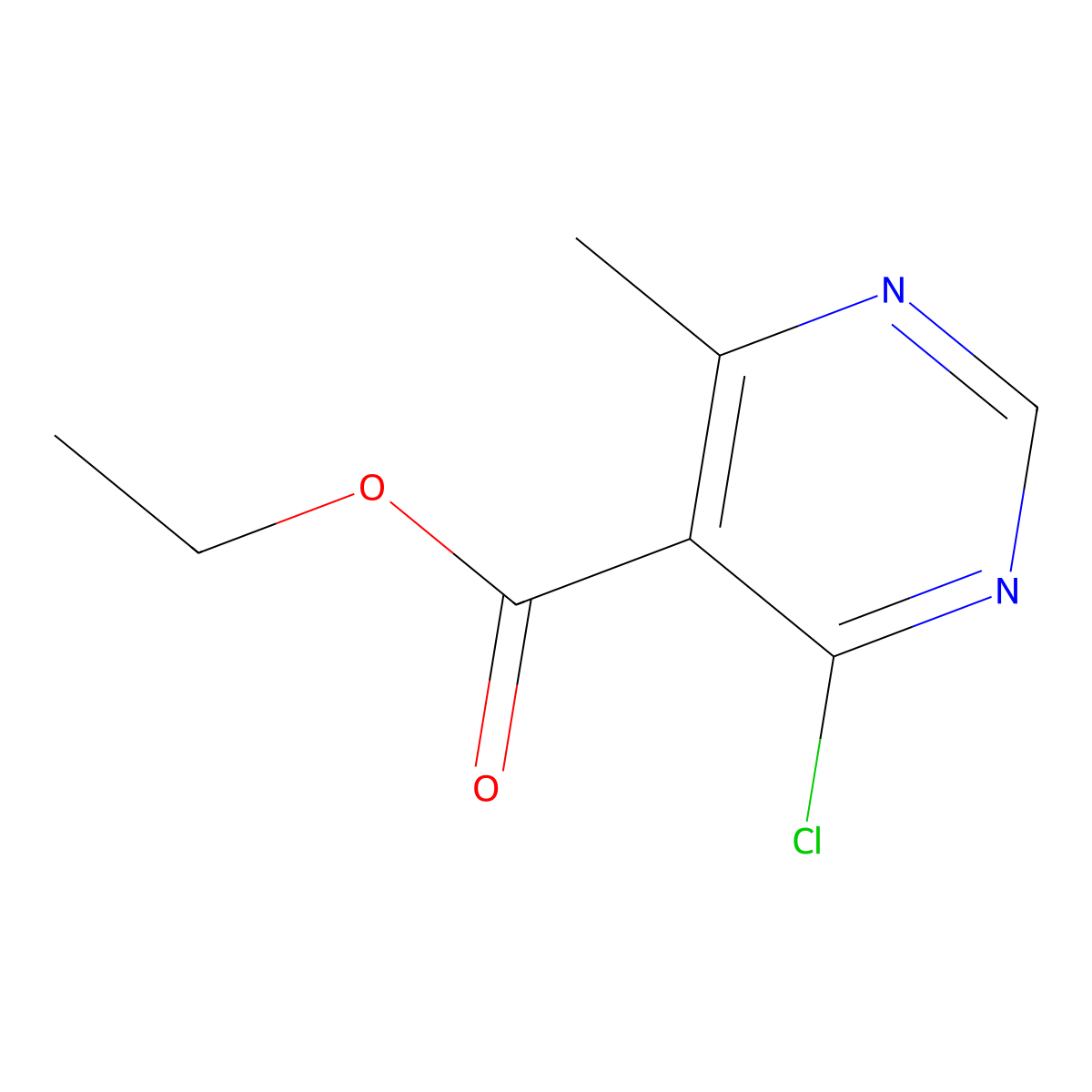 Ethyl 4-chloro-6-methylpyrimidine-5-carboxylate molecular structure, CAS 157981-60-7