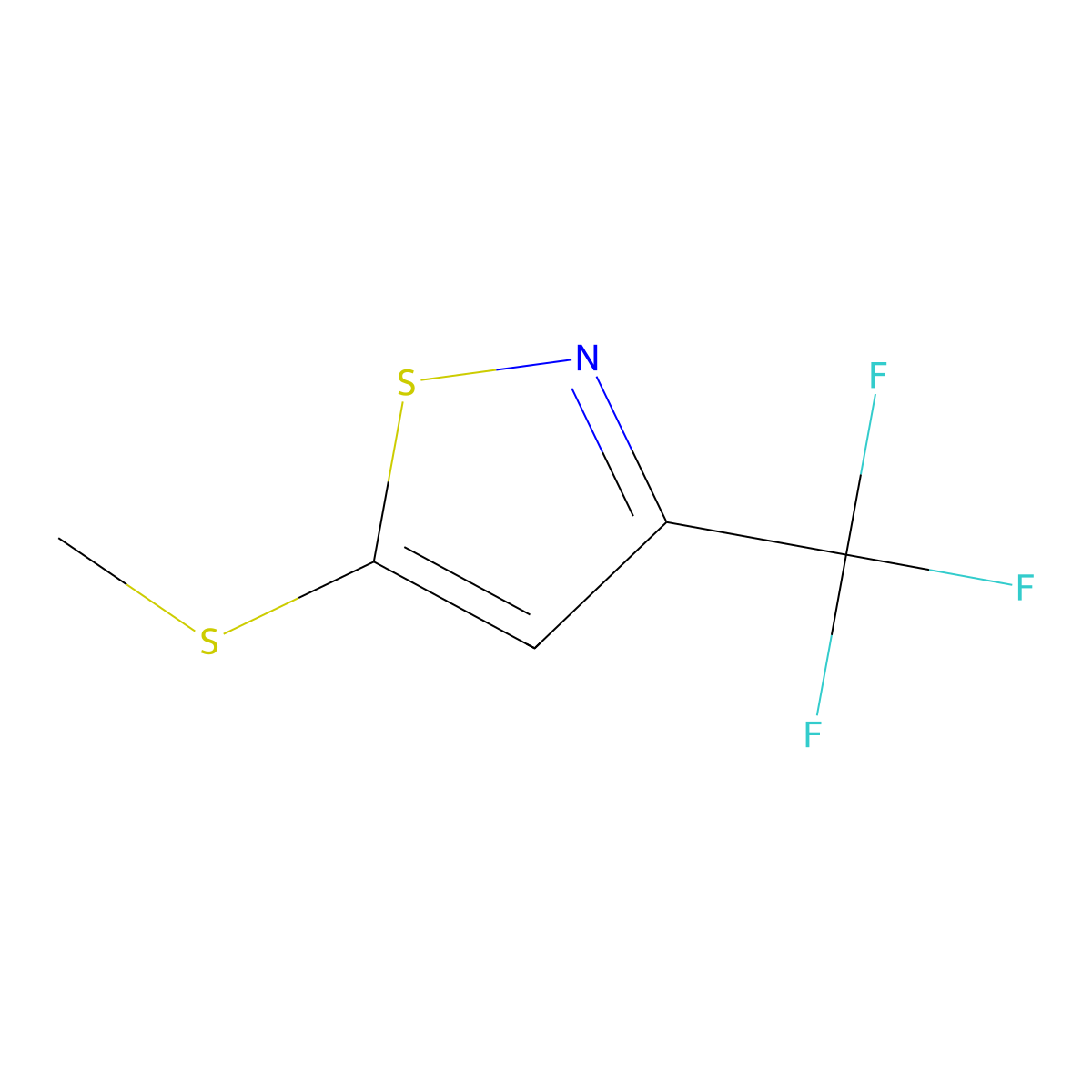 5-Methylsulfanyl-3-trifluoromethyl-isothiazole molecular structure, CAS 157984-54-8
