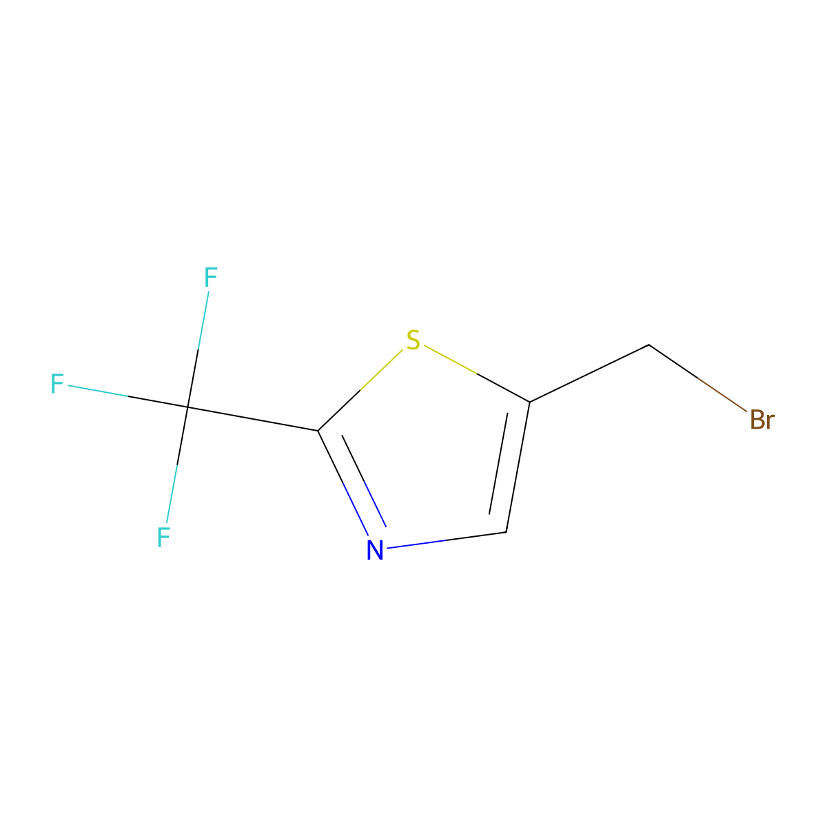 5-(Bromomethyl)-2-(trifluoromethyl)thiazole molecular structure, CAS 157984-62-8