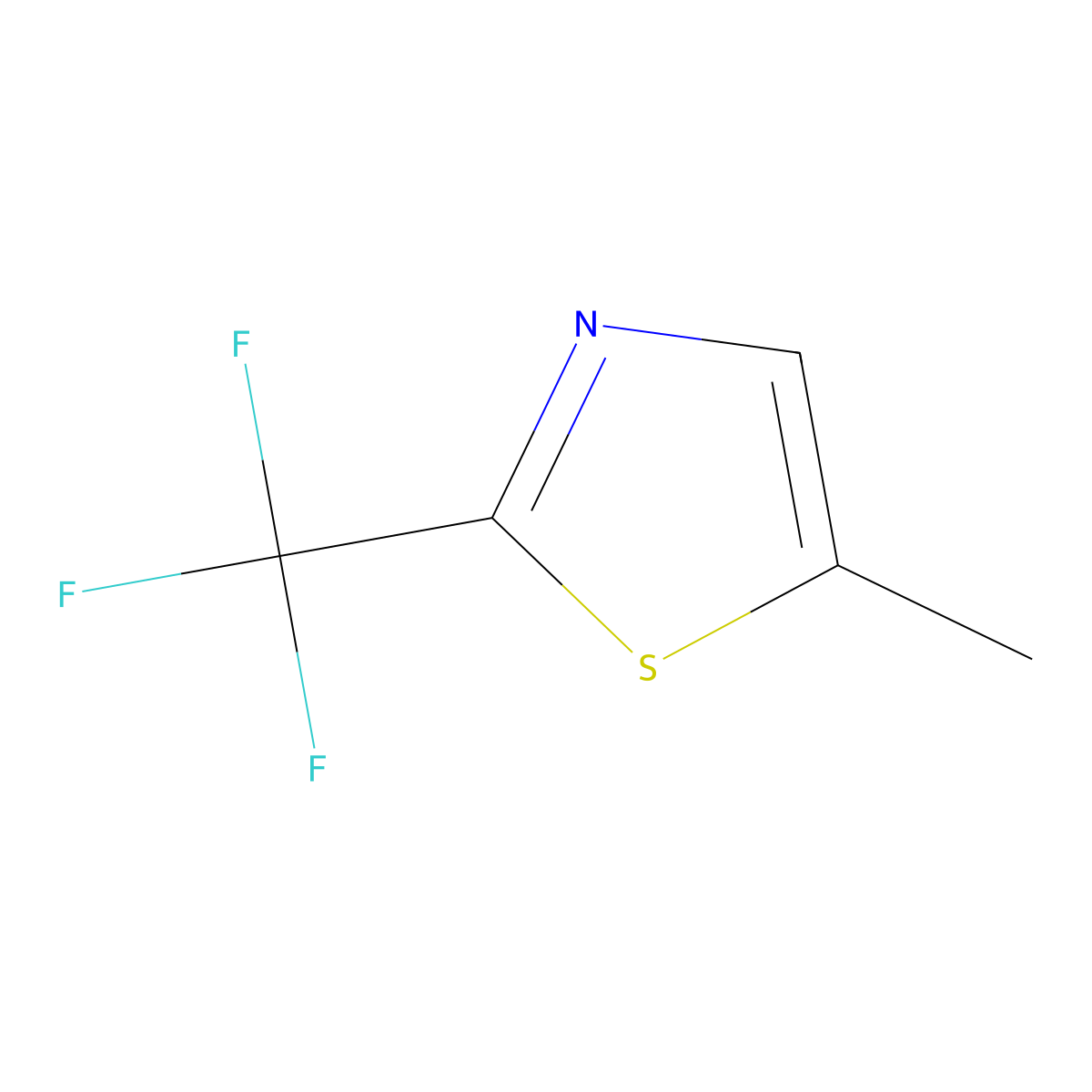 Thiazole, 5-methyl-2-(trifluoromethyl)- molecular structure, CAS 157984-63-9